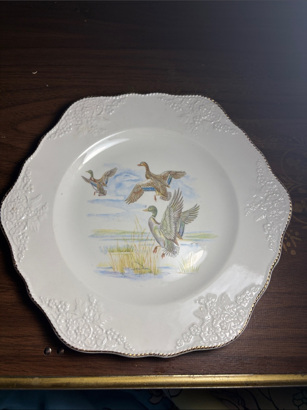 Vintage Old English Ironstone Duck Plate - Simpsons Potters England 1940s/50s